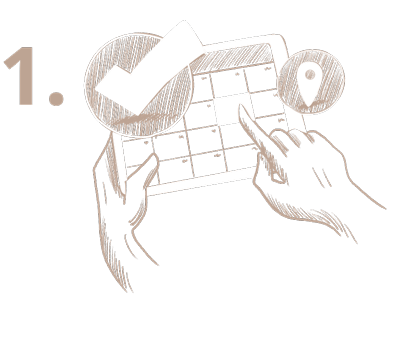 Schritt 1: Nur ein Termin für Aufmaß und Planung Ihres Einbauschranks sowie Angebot – bequem bei Ihnen vor Ort.