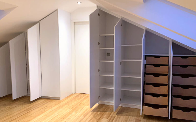 Einbauschränke für Dachschrägen